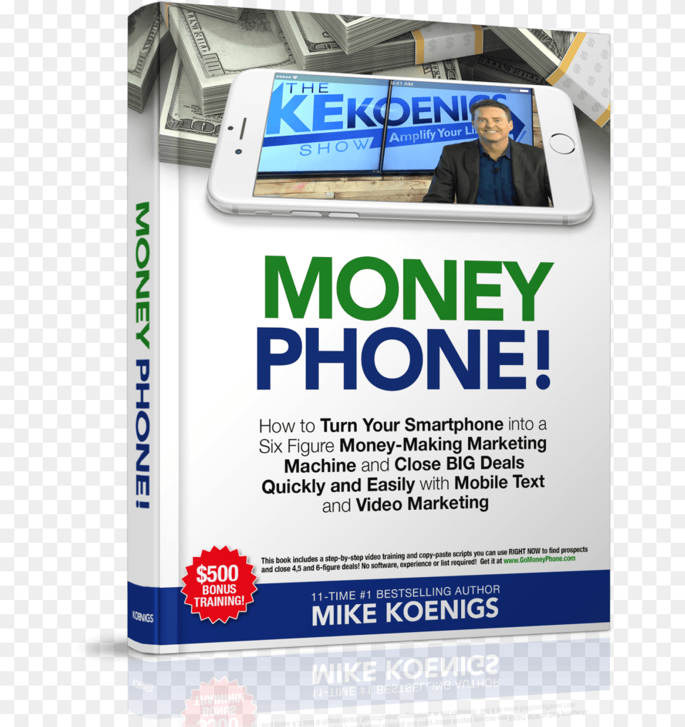 Mike Koenigs Mobile Device, Poster, Advertisement, Person, Man Free Png