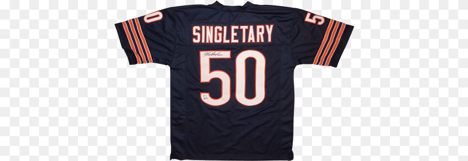 Mike Singletary Autographed Chicago Bears Jersey Inscribed, Clothing, Shirt, T-shirt Png Image