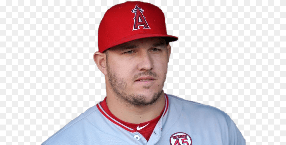 Mike Trout Image Background Mike Trout, Baseball Cap, Cap, Clothing, Hat Png