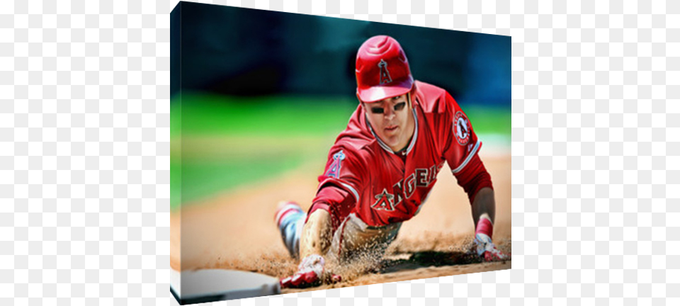 Mike Trout Painting, People, Person, Team, Sport Free Png