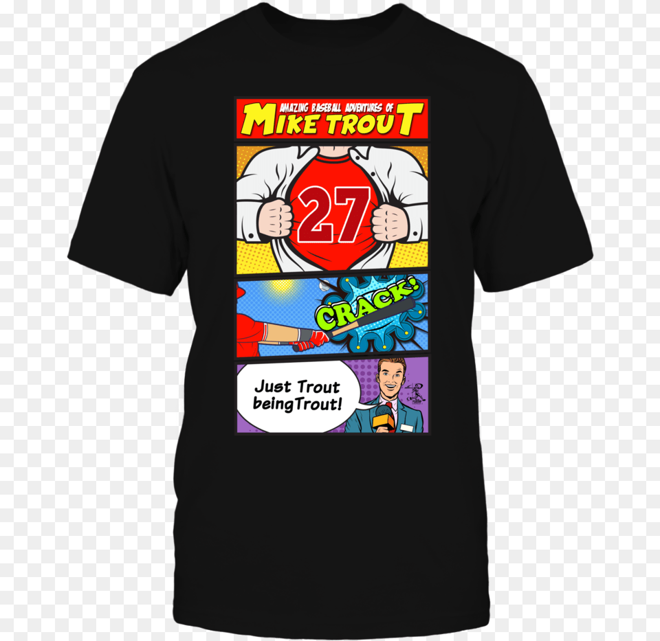 Mike Trout Super Hero Comic Strip Pop Art Dallas Cowboys Fathers Day Gifts, Book, Clothing, Comics, Publication Png