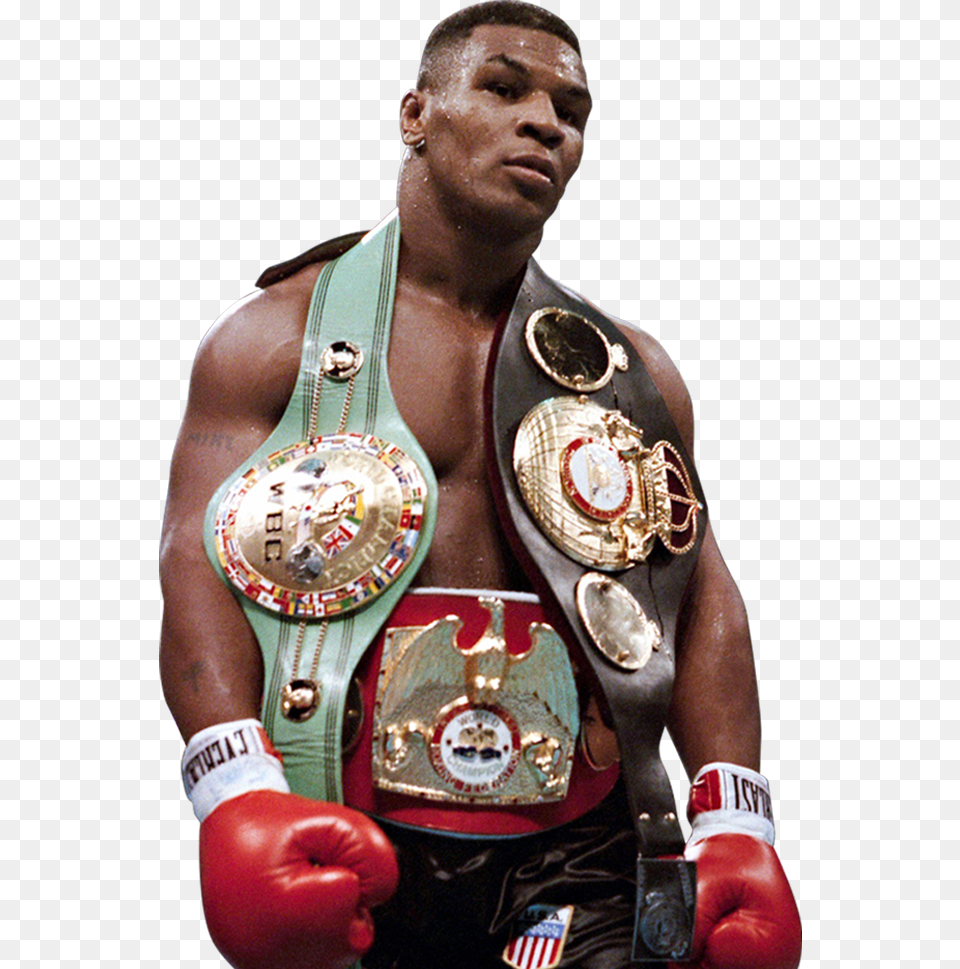 Mike Tyson Championship Belt, Adult, Male, Man, Person Free Transparent Png