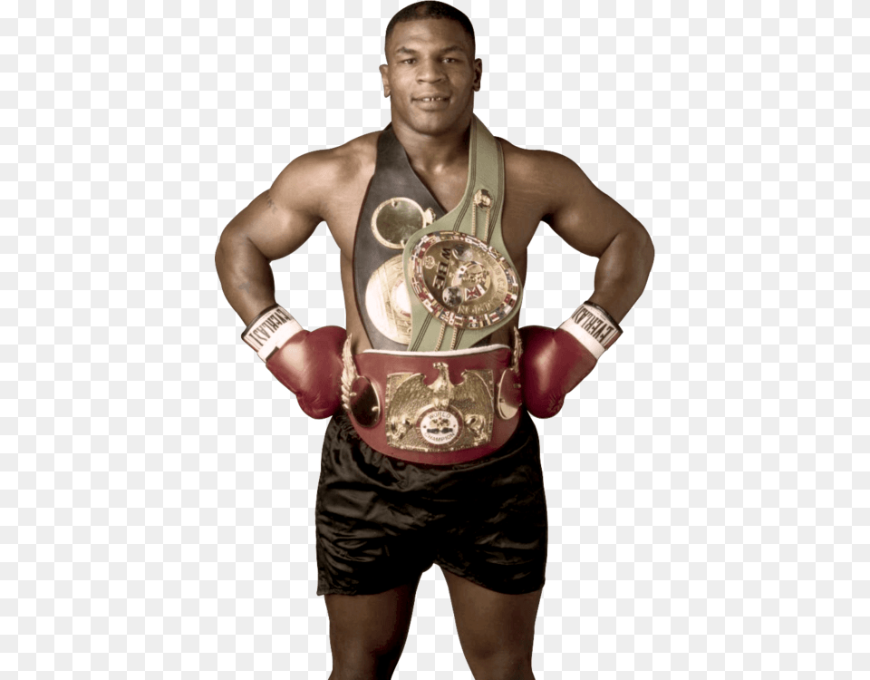 Mike Tyson Championship Belts, Adult, Male, Man, Person Png Image