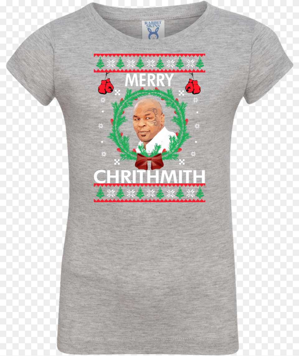 Mike Tyson Merry Chrithmith Christmas Toddler Infant Christmas Day, Clothing, T-shirt, Shirt, Baby Free Png Download