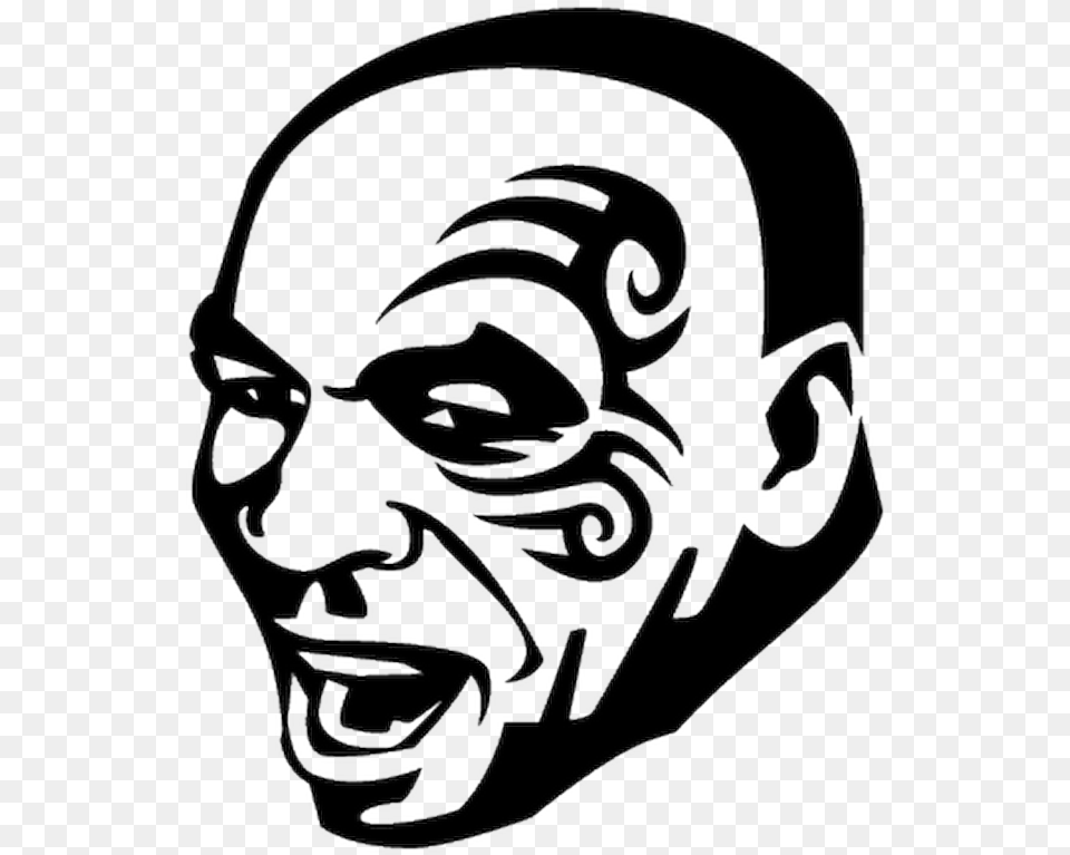 Mike Tyson Mike Tyson Decal, Stencil, Head, Person, E-scooter Free Png Download