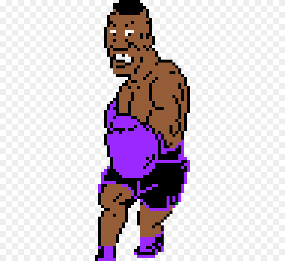 Mike Tyson Pixel Art, Purple, Qr Code Png