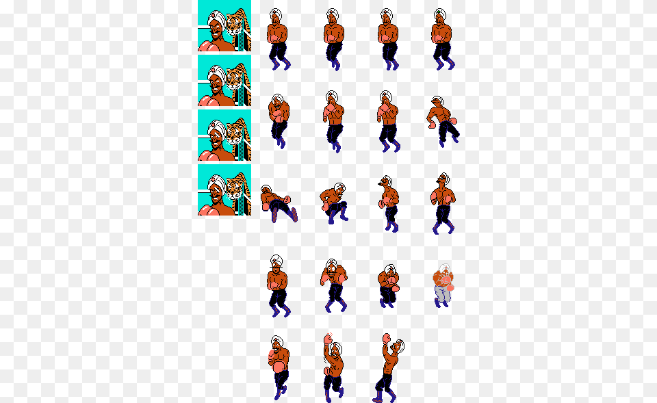 Mike Tyson Punch Out Great Tiger Sprites, Baby, Person, Publication, Comics Free Transparent Png