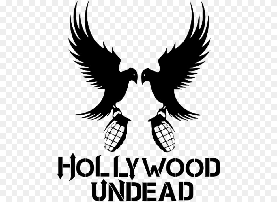 Mikina Hollywood Undead Eagles Black Hollywood Undead Logo, Emblem, Symbol, Animal, Bird Png