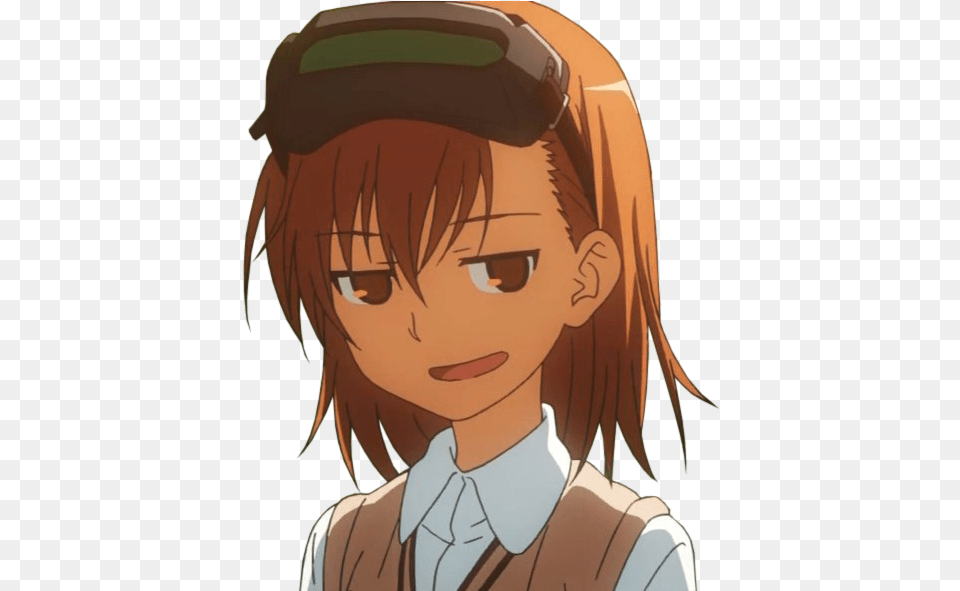 Mikoto Misaka Face Facial Expression Human Hair Color Smug Anime Face, Adult, Person, Female, Woman Png