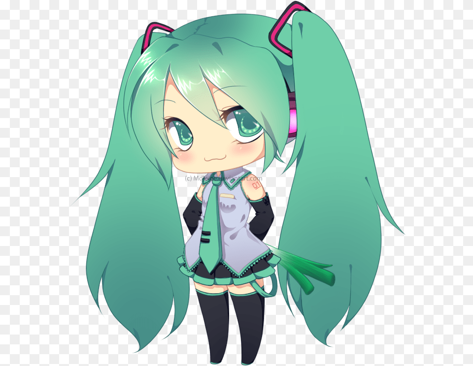 Miku Hatsune Chibi Transparent, Book, Comics, Publication, Adult Png