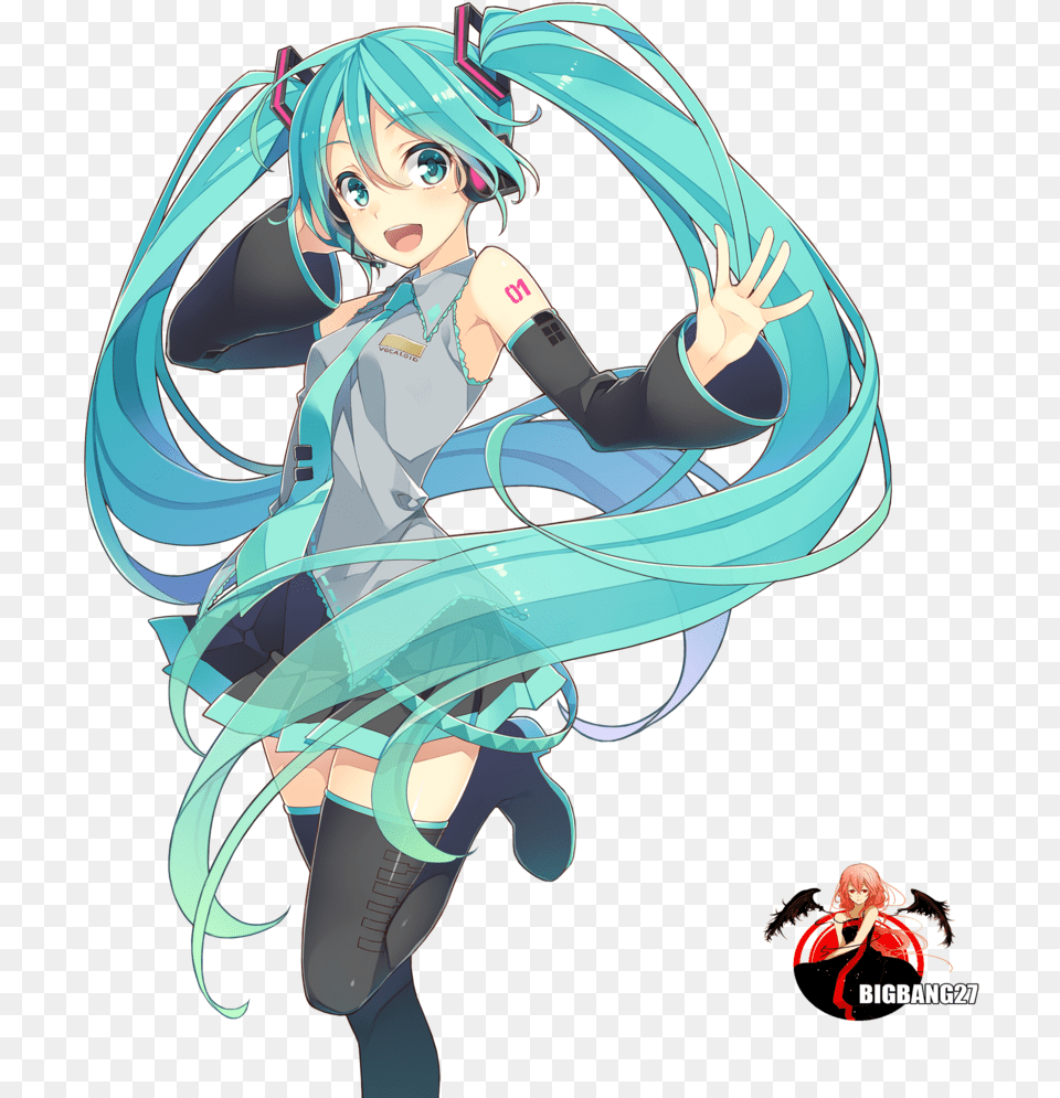 Miku Hatsune Transparent Image Anime Hatsune Miku, Book, Comics, Publication, Adult Free Png