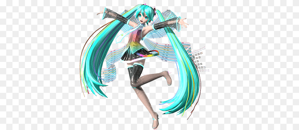 Miku In Celebration Outfit Hatsune Miku Project Diva Future Tone Dx, Book, Comics, Publication, Adult Free Png Download