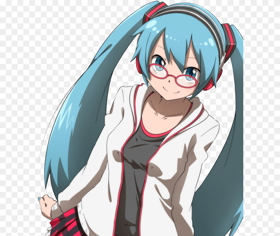 Miku With Red Glasses Anime Birth Game, Publication, Book, Comics, Adult Png