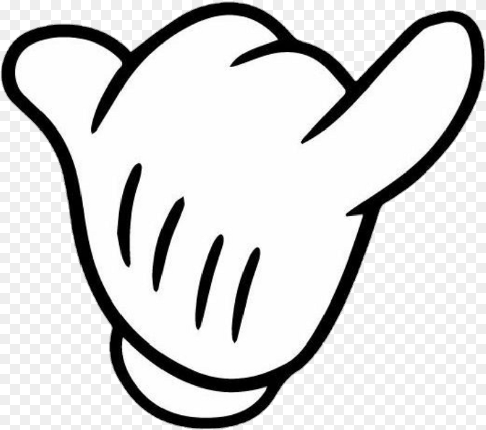 Mikymouse Mikymause Hand Call Callme Tumblr Mickey Mouse Hand Signs, Clothing, Glove, Hat, Stencil Free Png