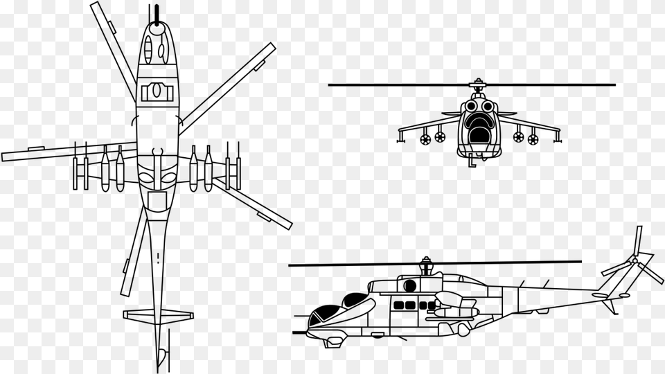 Mil Mi 24 Hind Mil Mi 24 Hind, Gray Free Png