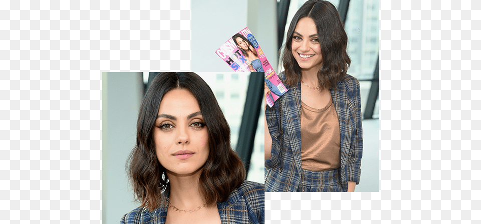 Mila Kunis Necklace In Cosmo Magazine Mila Kunis Spy Who Dumped Me, Face, Head, Person, Adult Free Png Download