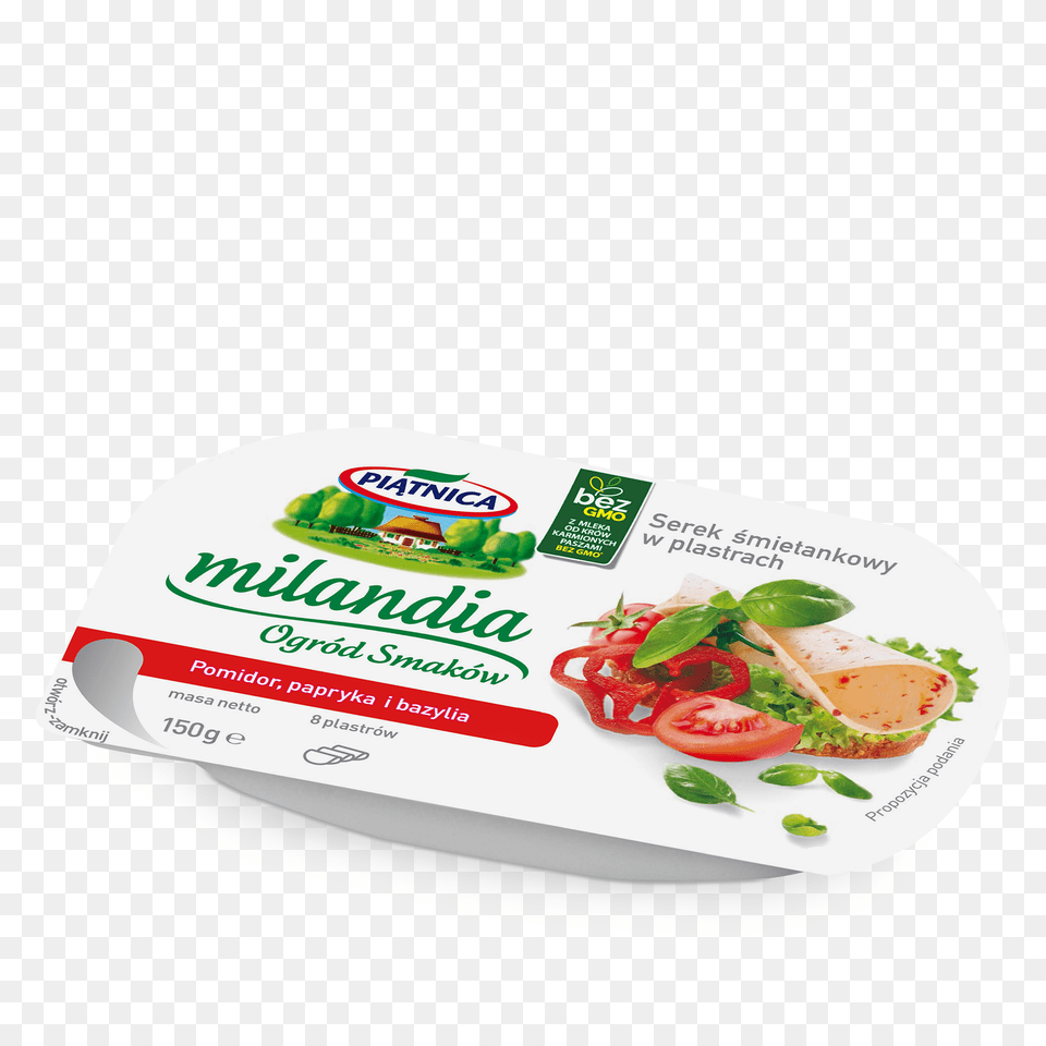 Milandia Cottage Cheese In Slices With Pepper Tomato And Basil, Food, Lunch, Meal, Business Card Free Png