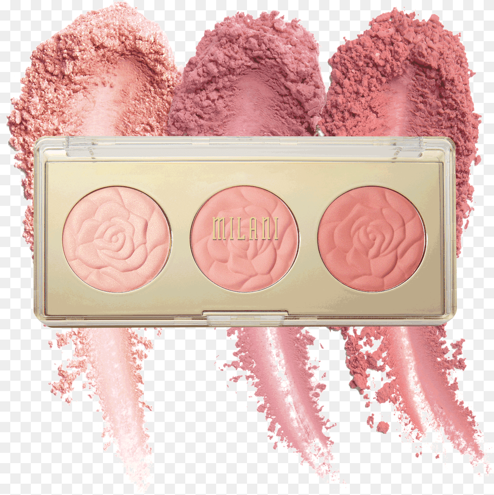 Milani Rose Blush Trio Palette, Face, Head, Person, Cosmetics Png Image