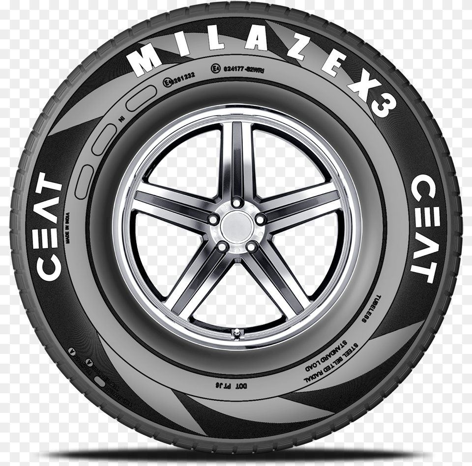 Milaze Ceat Tyre 165 Alloy Wheel, Car, Car Wheel, Machine Free Png