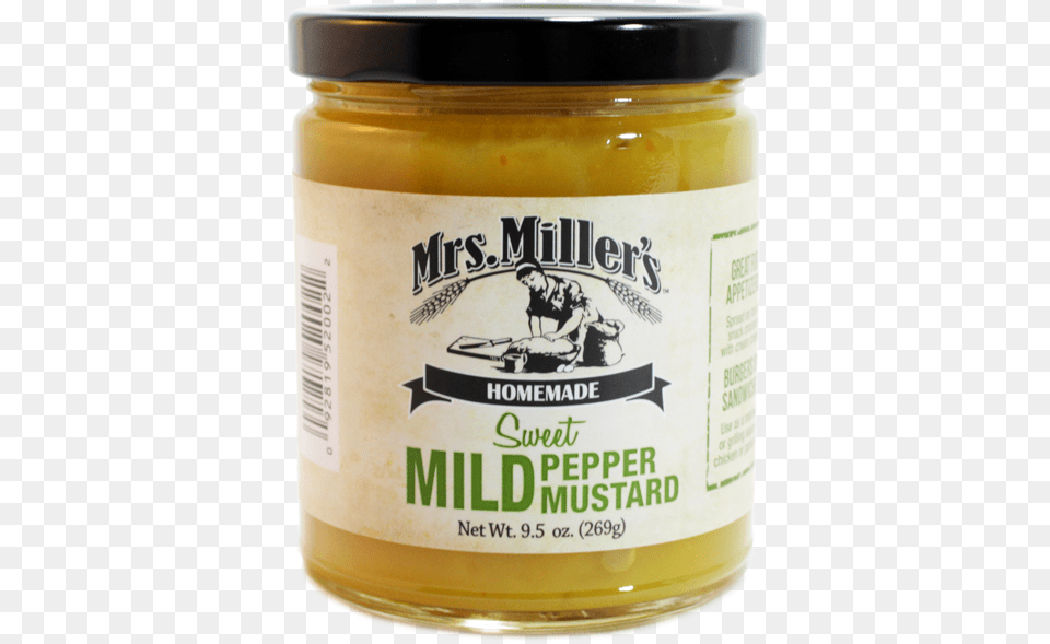 Mild Pepper Mustard Mrs Miller39s Hot Pepper Mustard, Food, Person, Can, Tin Png Image