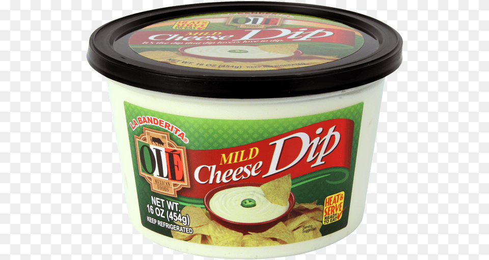 Mild Queso Dip 16oz Ole Cheese Dip, Food, Ketchup, Dessert, Yogurt Free Png Download