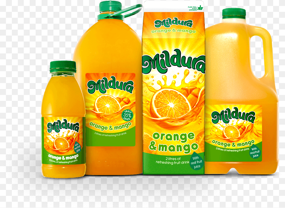 Mildura Juice, Beverage, Orange Juice, Ketchup, Food Free Png