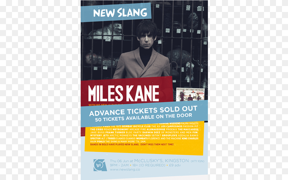 Miles Kane New Slang Don39t Forget Who You, Advertisement, Poster, Adult, Male Png