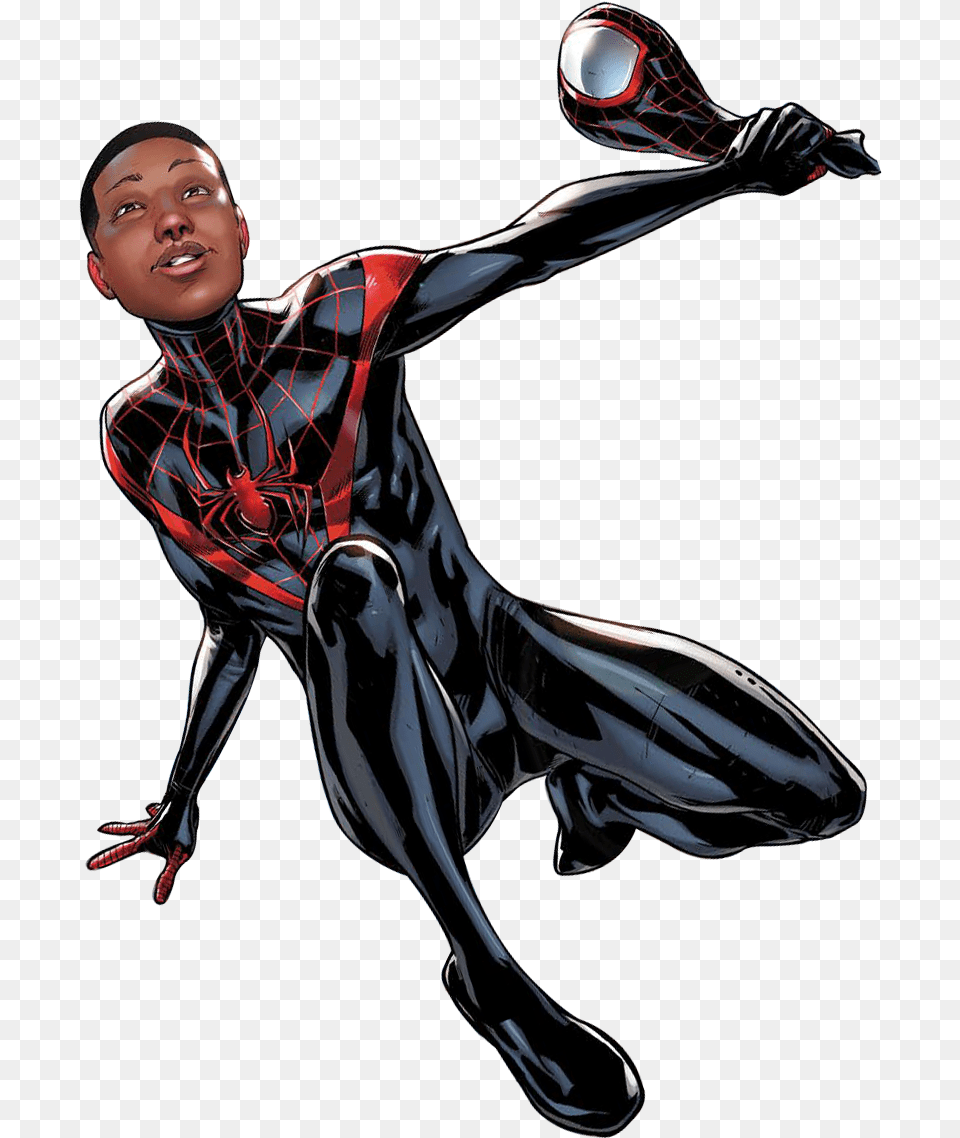 Miles Morales 0007 Spider Man Black Boy, Book, Publication, Comics, Adult Free Png