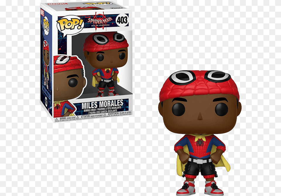Miles Morales Into The Spider Verse Funko Pop Funko Spiderman Miles Morales, Toy, Baby, Person, Face Free Transparent Png