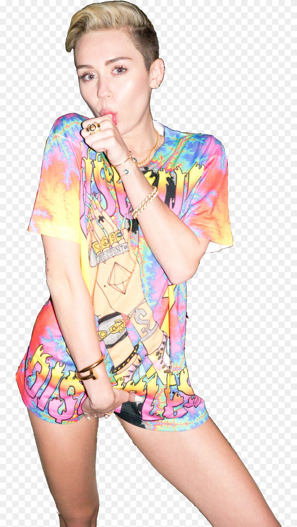 Miley Cyrus, T-shirt, Clothing, Woman, Adult Png