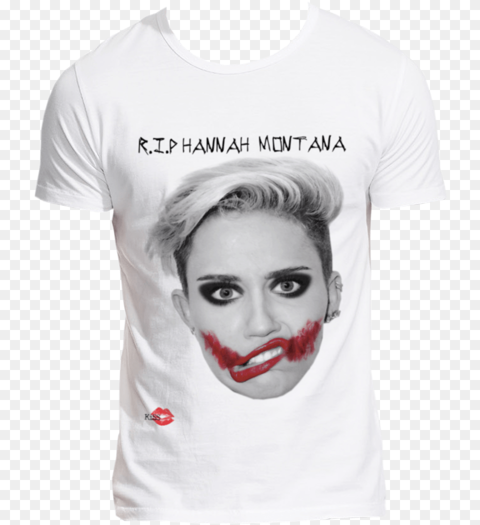 Miley Cyrus Lipstick, Clothing, T-shirt, Head, Face Png