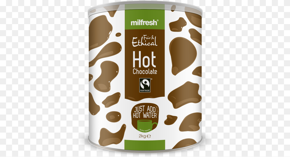 Milfresh Fair Ethical Hot Chocolate 2 X 2kg Hot Chocolate, Aluminium, Tin, Can Free Png