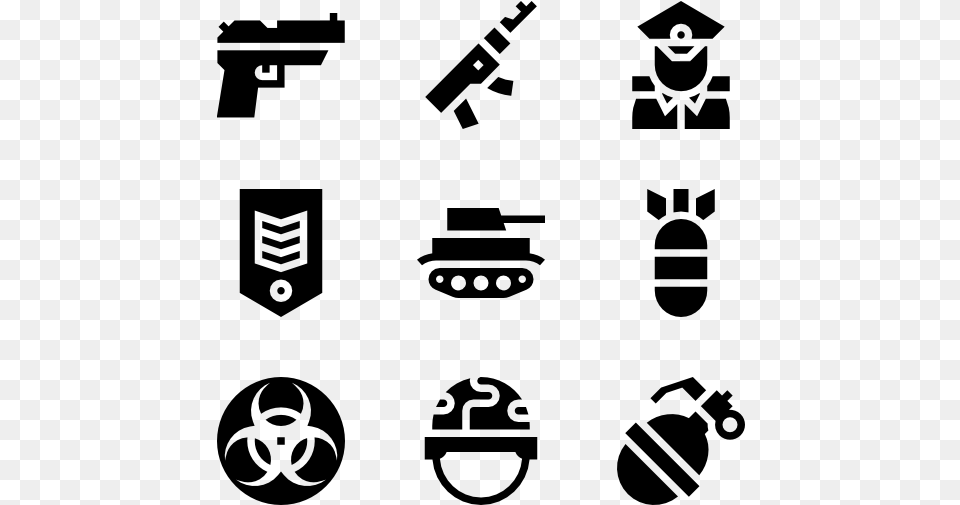 Militar Art Icon Vector, Gray Free Png Download