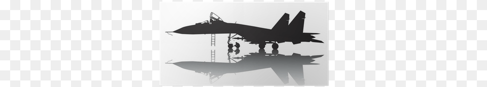 Military Aircraft Vector Silhouette With Reflection Aircraft, Airplane, Bomber, Transportation, Vehicle Free Png Download