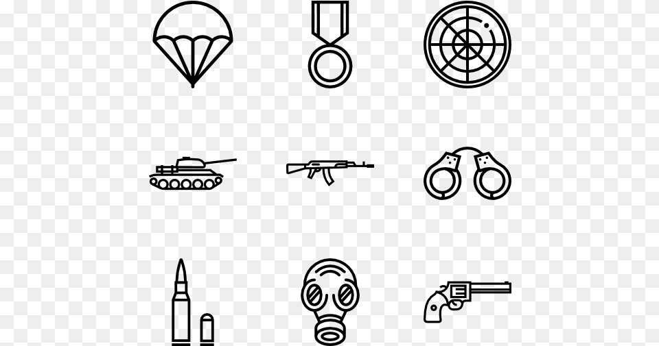 Military Base Army Icons, Gray Free Transparent Png