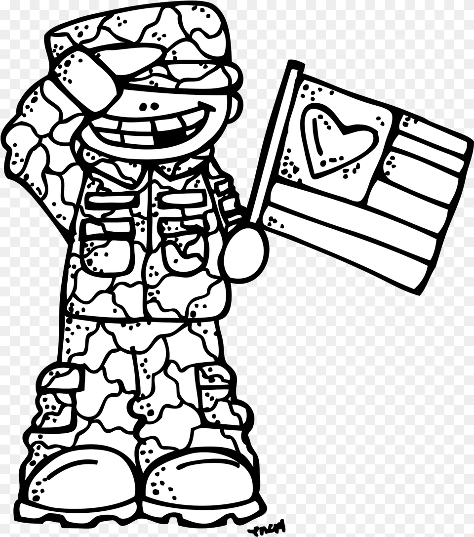 Military Clipart Black And White, Art, Doodle, Drawing, Baby Free Png Download