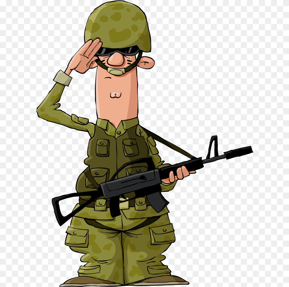 Military Clipart Canadian Soldier Army Soldier Cartoon, Military Uniform, Person, Gun, Weapon Png Image
