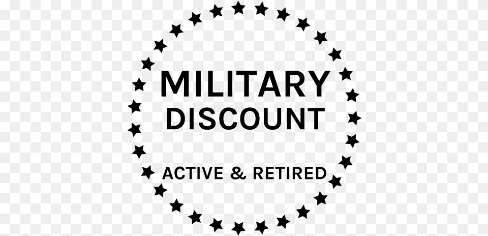 Military Discount Badge Star Circle Vector, Gray Png