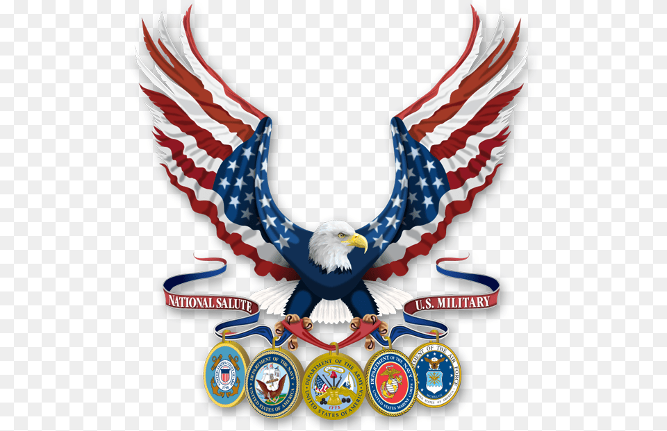 Military Eagle Transparent Military Clip Art, Emblem, Symbol, Badge, Logo Free Png