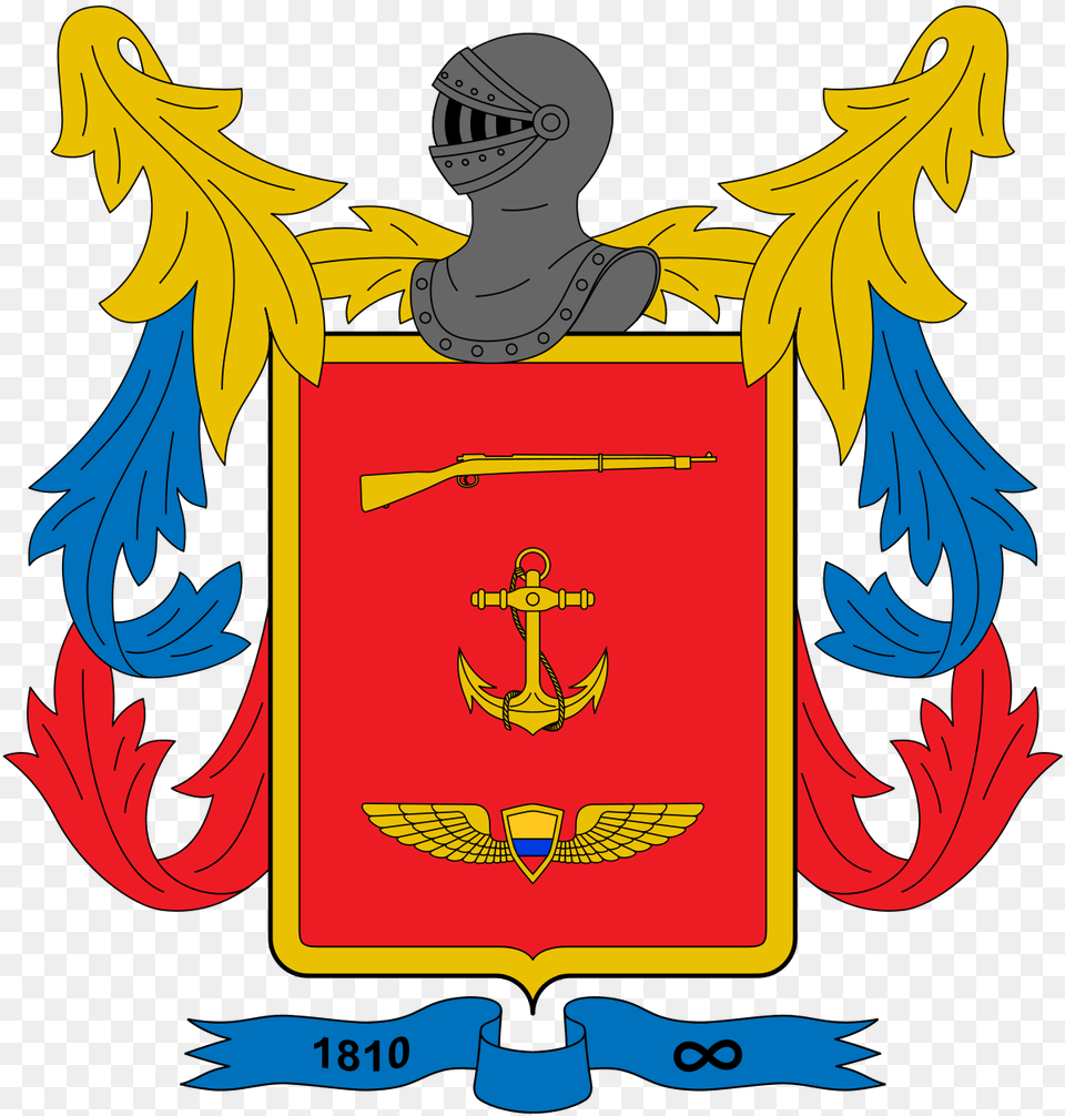 Military Forces Of Colombia, Emblem, Symbol, Gun, Weapon Png Image