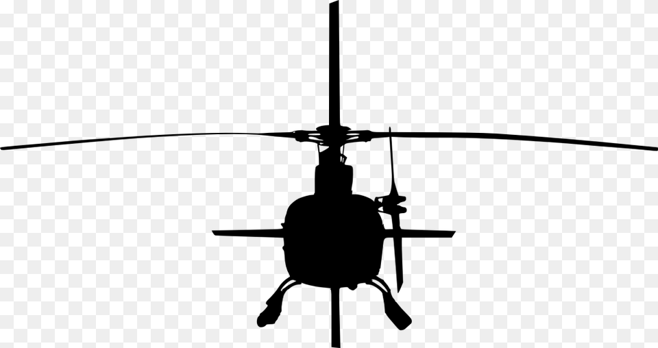 Military Helicopter Helicopter Vector Front, Gray Free Transparent Png