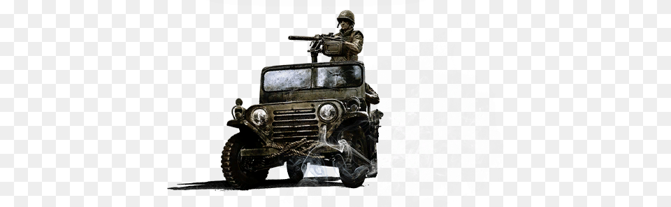 Military Jeep Image Battlefield Bad Company 2 Vietnam Jeep, Weapon, Gun, Vehicle, Car Free Png