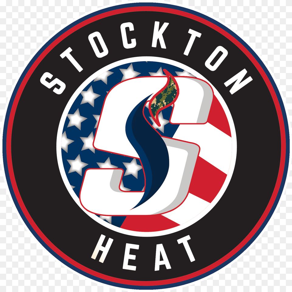 Military Logo Tonheatm Heat Reveal Military Appreciation Stockton Heat Hockey, Emblem, Symbol Free Png Download
