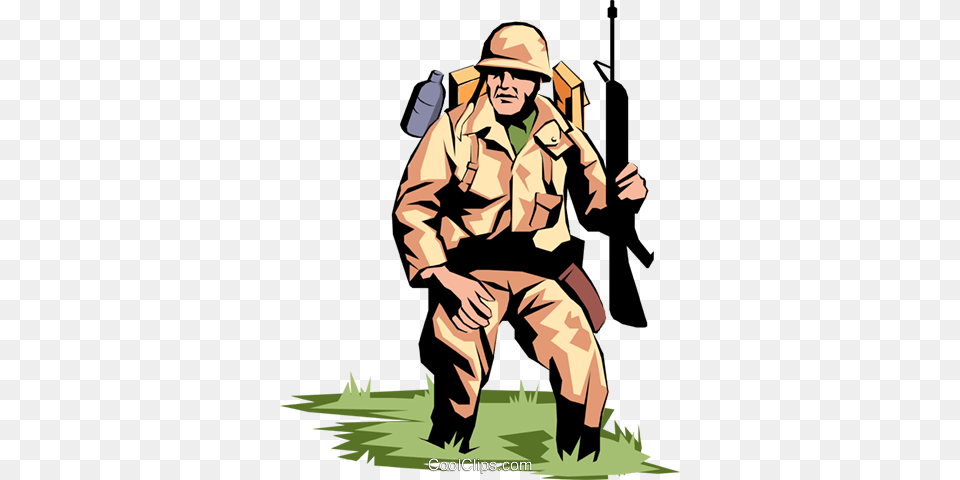 Military Man Royalty Free Vector Clip Art Illustration, Adult, Person, Male, Military Uniform Png Image