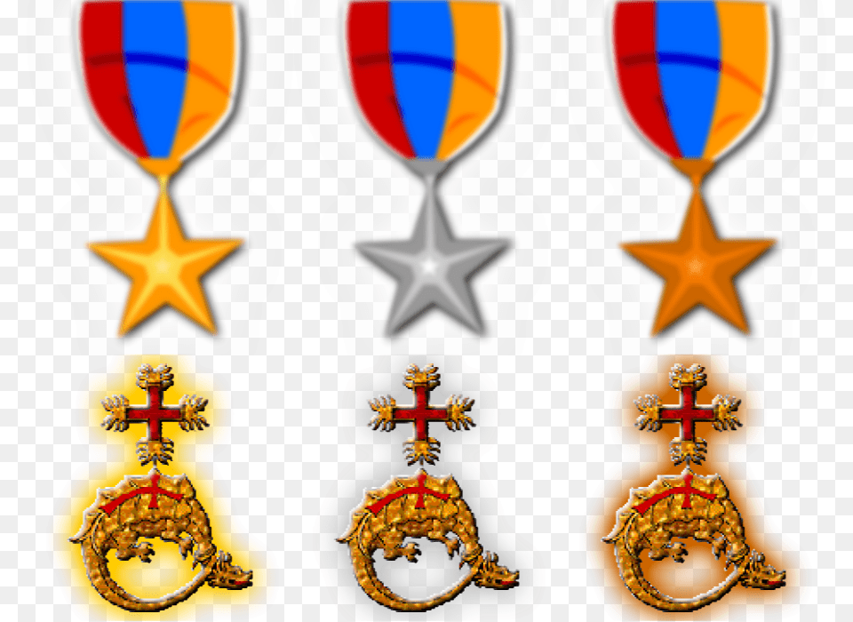 Military Rank Esfera De 7 Estrellas, Gold, Symbol, Cross, Logo Png Image