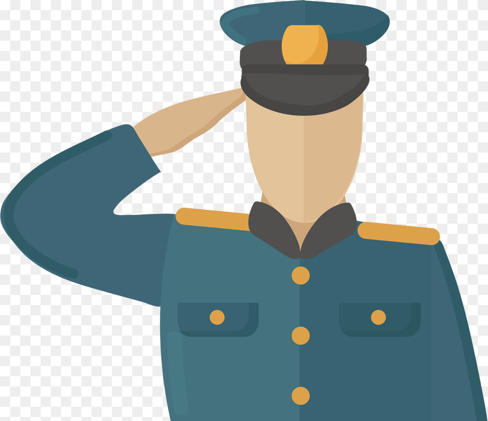 Military Salute Clipart, Clothing, Hat, People, Person Png