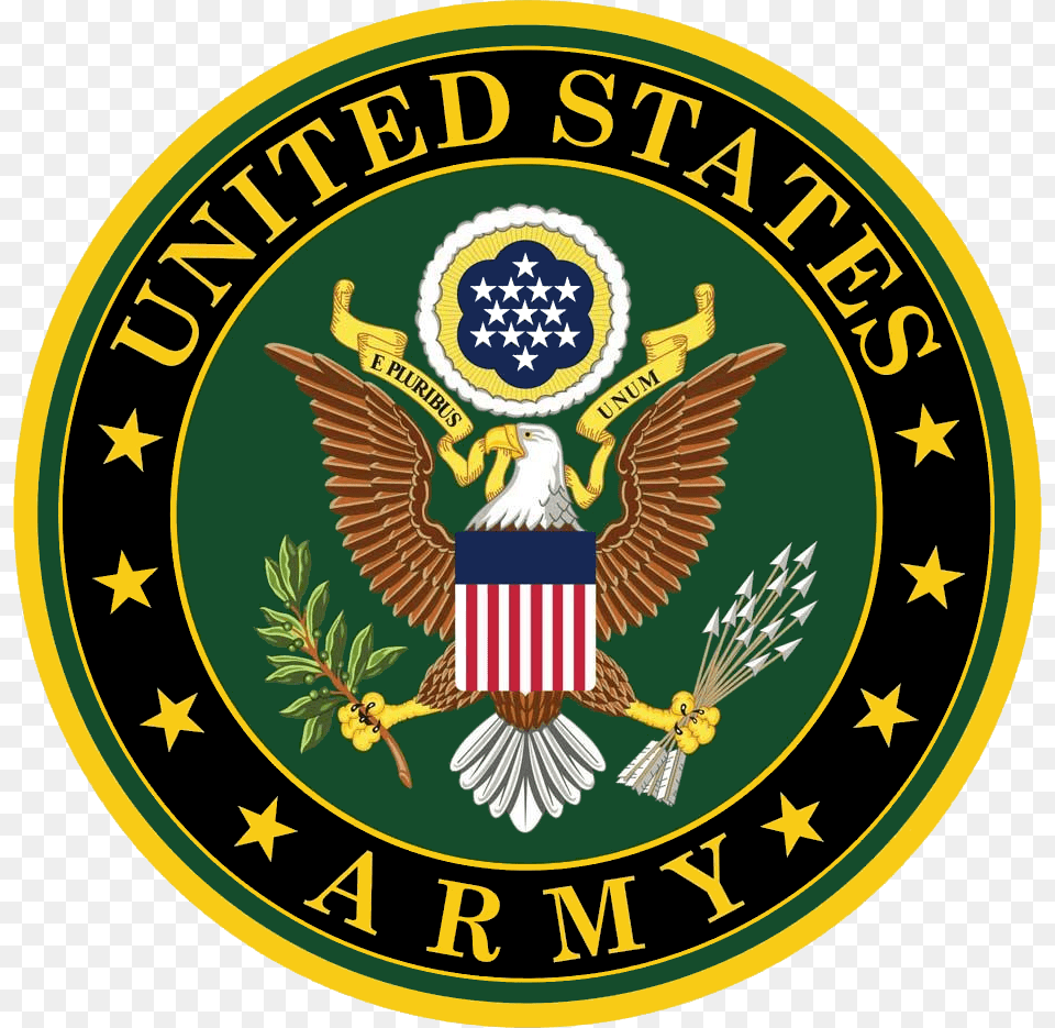 Military Service Mark Of The United States Army Emblem, Badge, Logo, Symbol, Animal Png Image