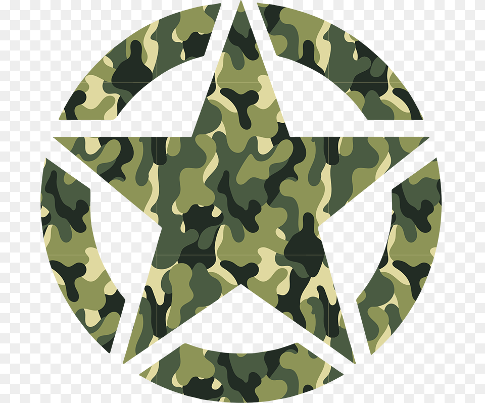 Military Star Vehicle Sticker Army Star Silhouette, Military Uniform, Camouflage Free Png Download