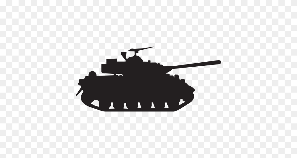 Military Tank Silhouette, Armored, Transportation, Vehicle, Weapon Png