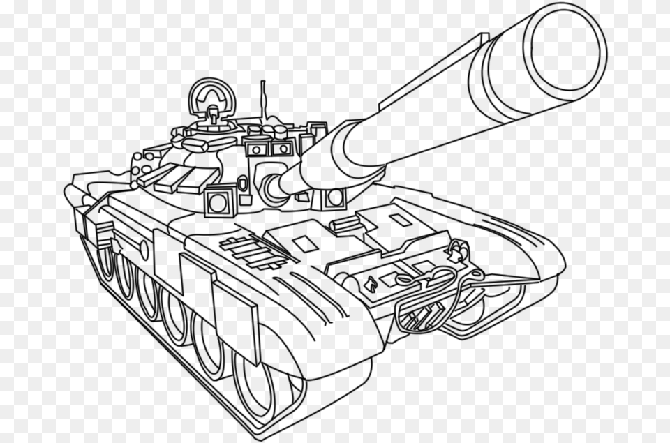 Military Vehicles Steel Tanks Military Vehicles Coloring Tank Drawing, Gray Free Png